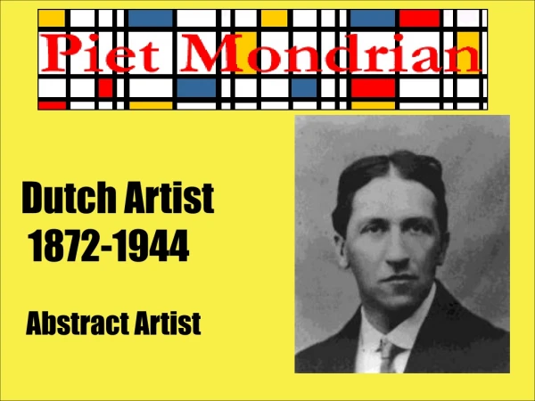 Dutch Artist  1872-1944  Abstract Artist