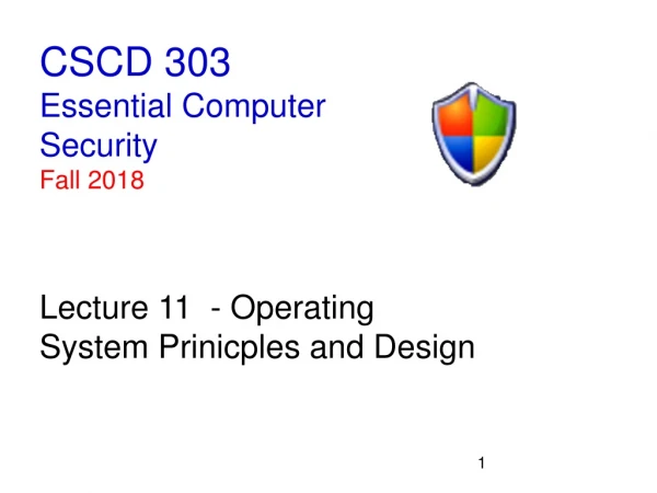 CSCD 303 Essential Computer Security Fall 2018