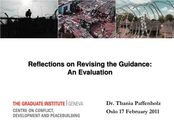Reflections on Revising the Guidance:  An Evaluation