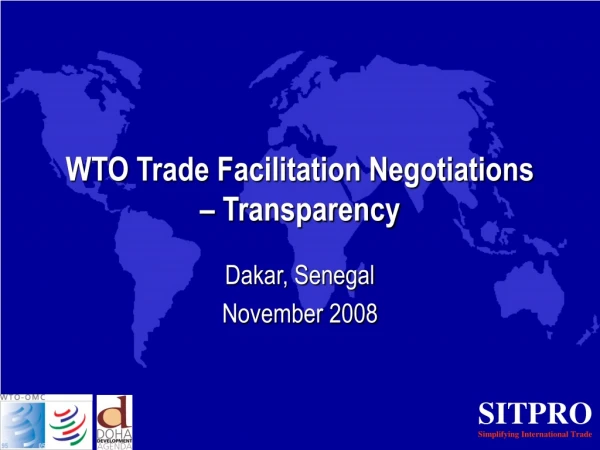 WTO Trade Facilitation Negotiations – Transparency