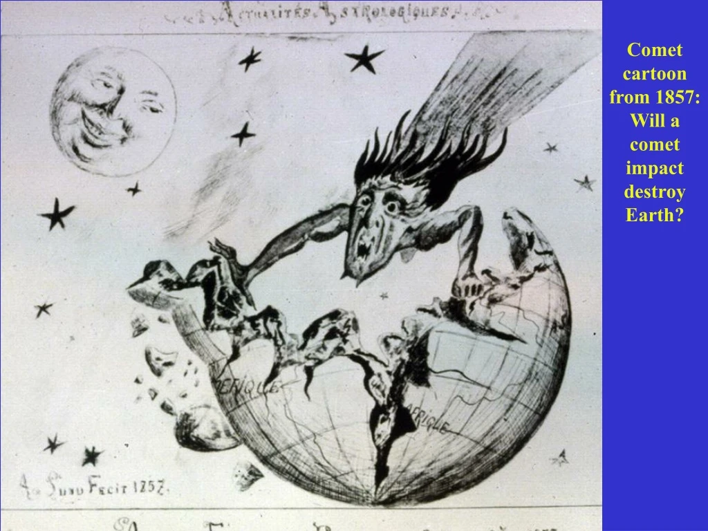 comet cartoon from 1857 will a comet impact