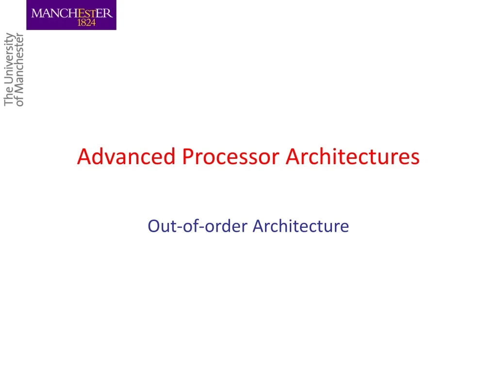 advanced processor architectures