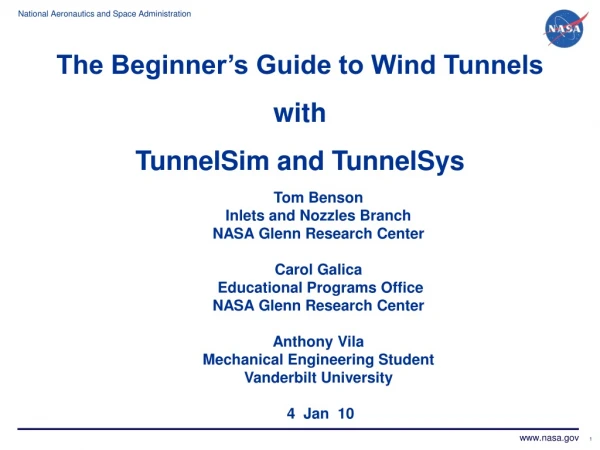 The Beginner’s Guide to Wind Tunnels  with TunnelSim and TunnelSys
