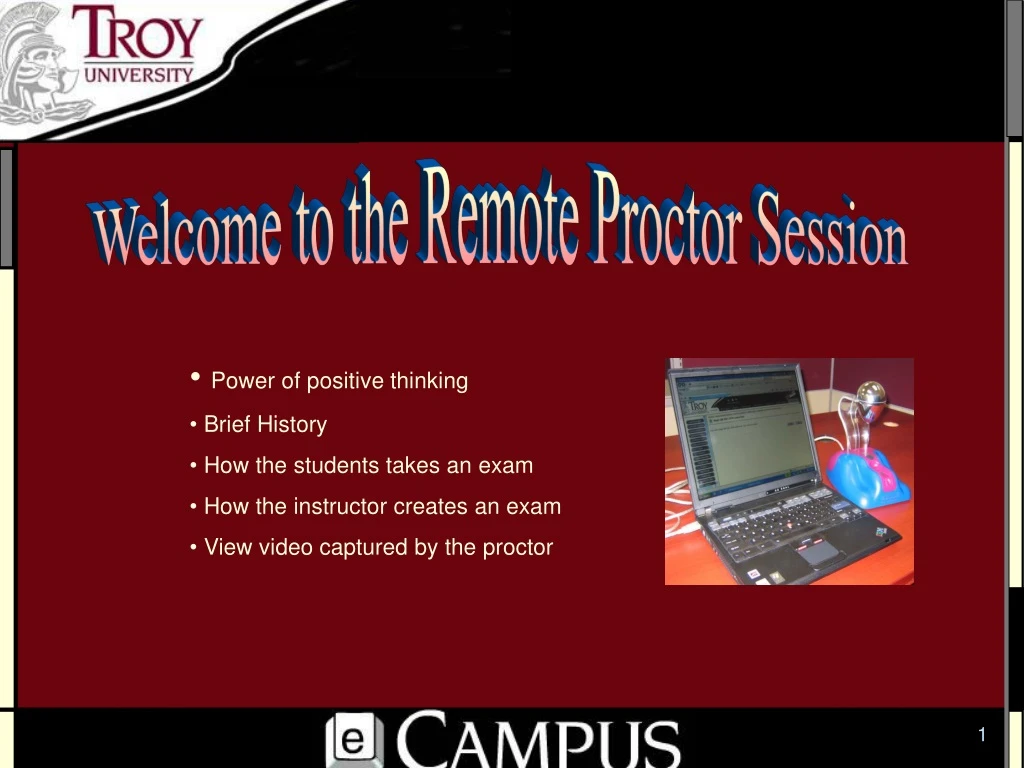 welcome to the remote proctor session