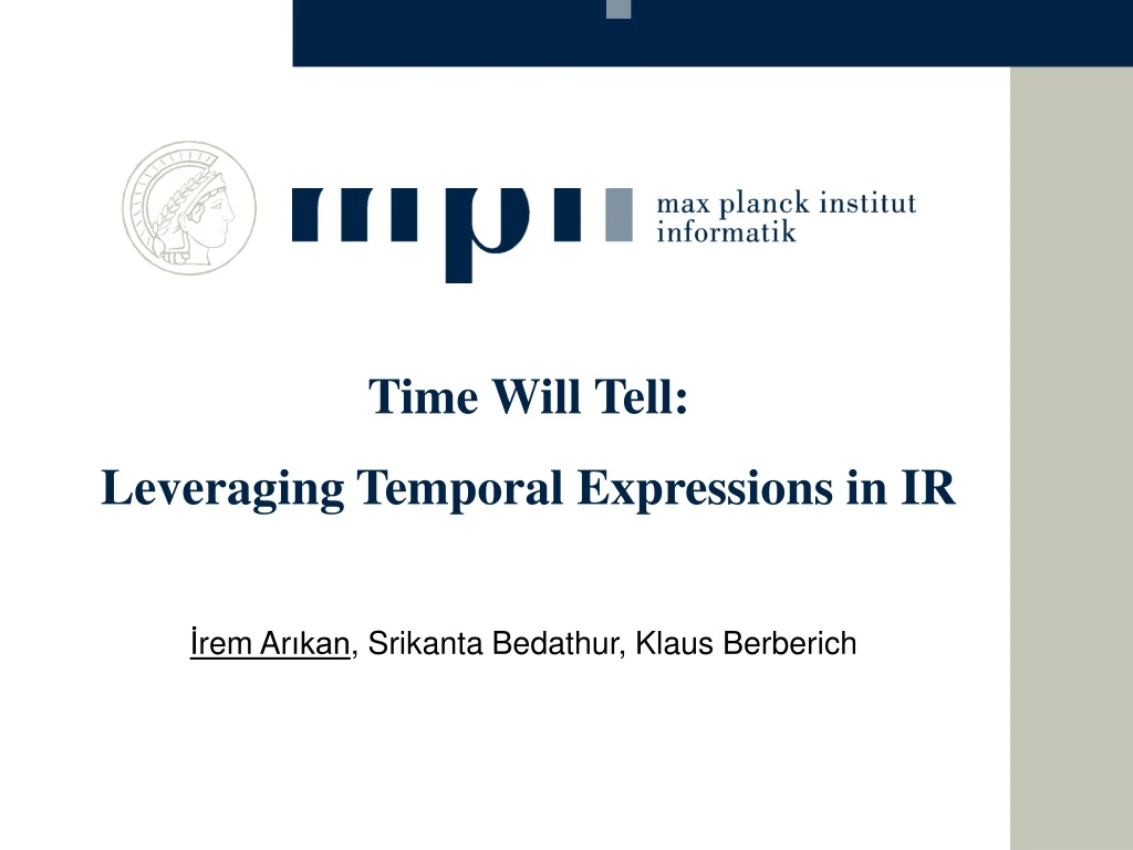 time will tell leveraging temporal expressions