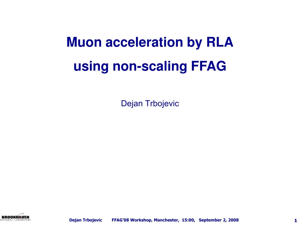 muon acceleration by rla using non scaling ffag
