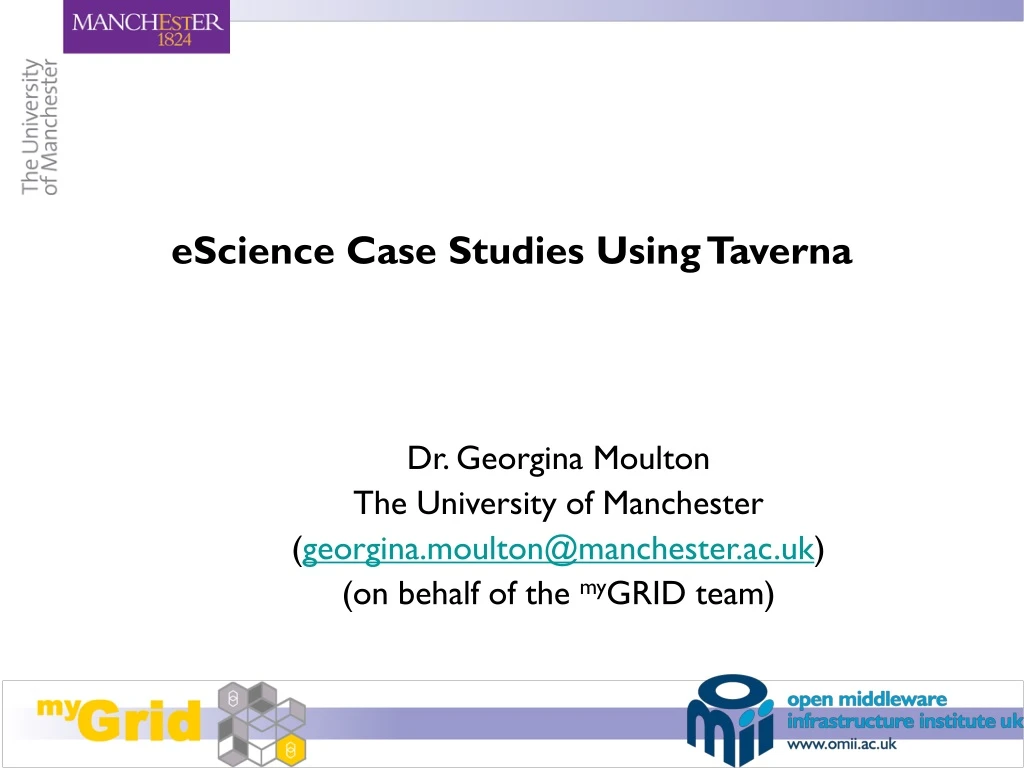 escience case studies using taverna