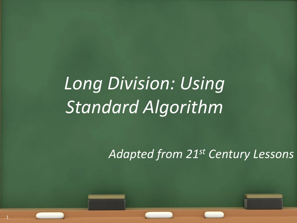 long division using standard algorithm