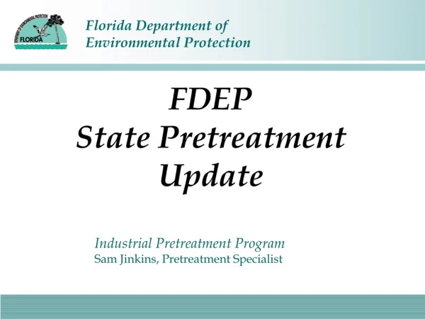 FDEP State Pretreatment Update