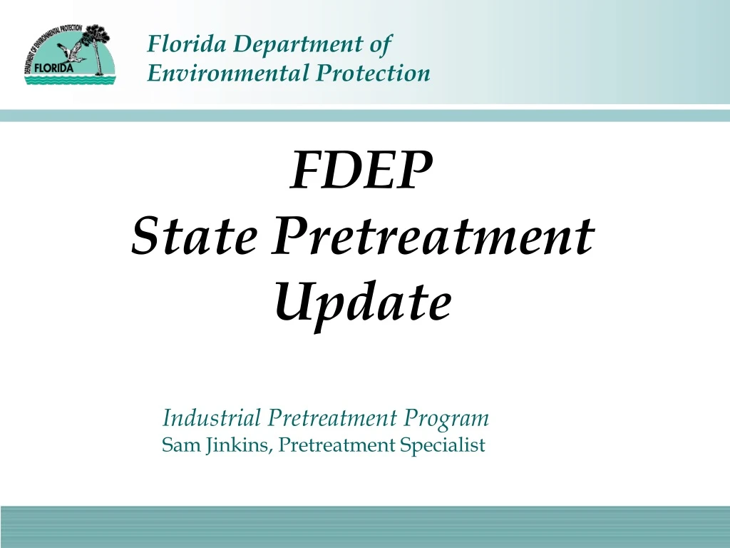 fdep state pretreatment update