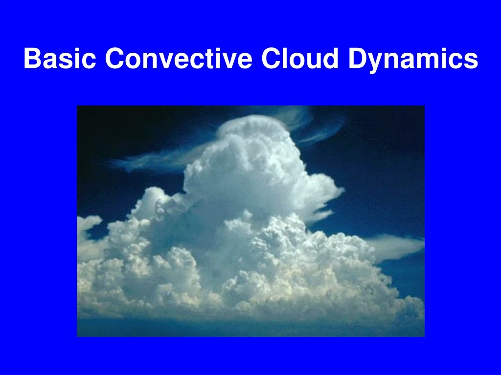 basic convective cloud dynamics