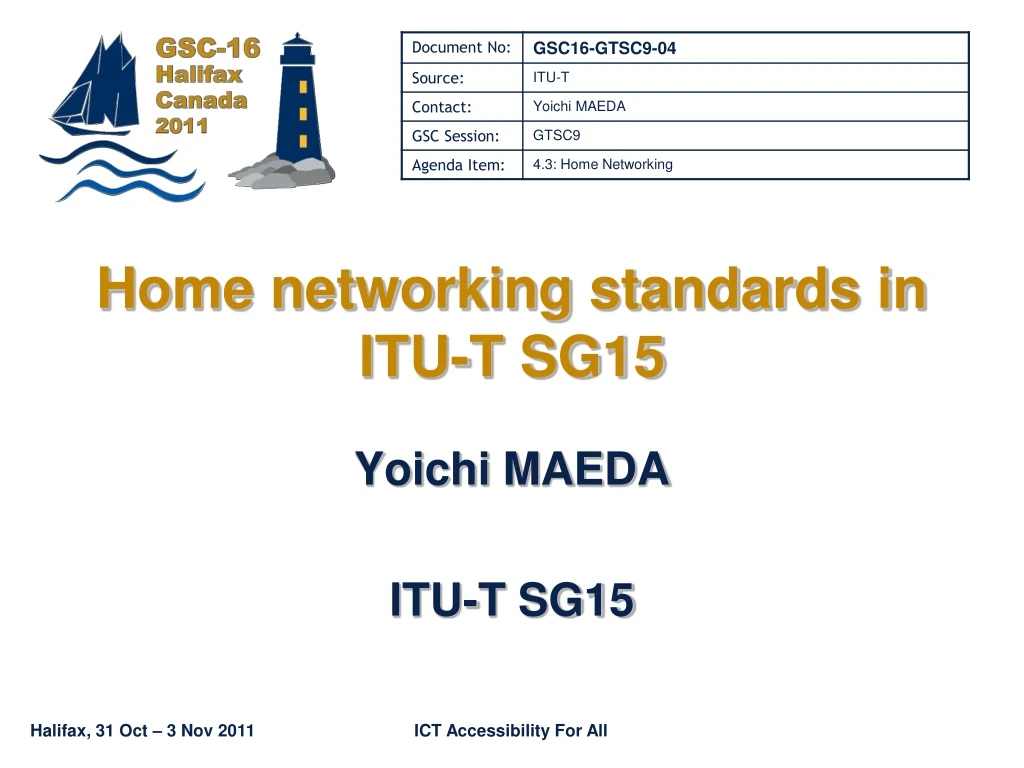 home networking standards in itu t sg15