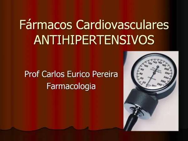 F rmacos Cardiovasculares ANTIHIPERTENSIVOS