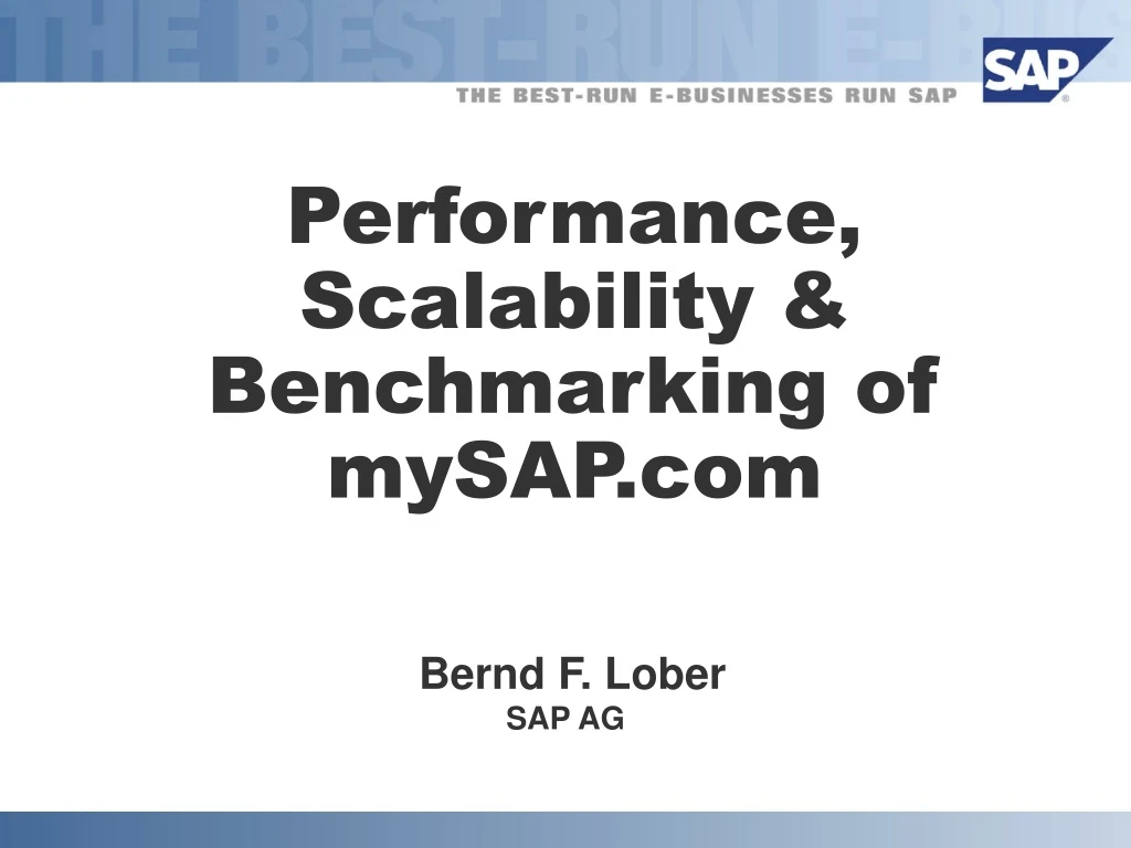 performance scalability benchmarking of mysap com