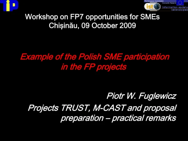 Example of the Polish SME participation in the  FP projects