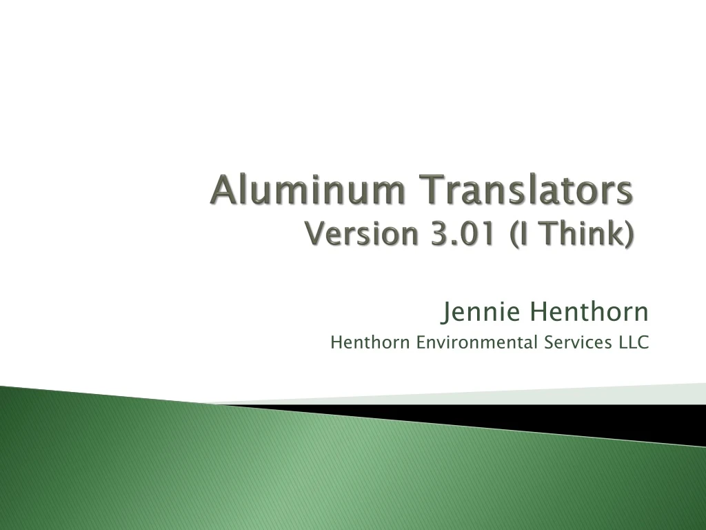 aluminum translators version 3 01 i think