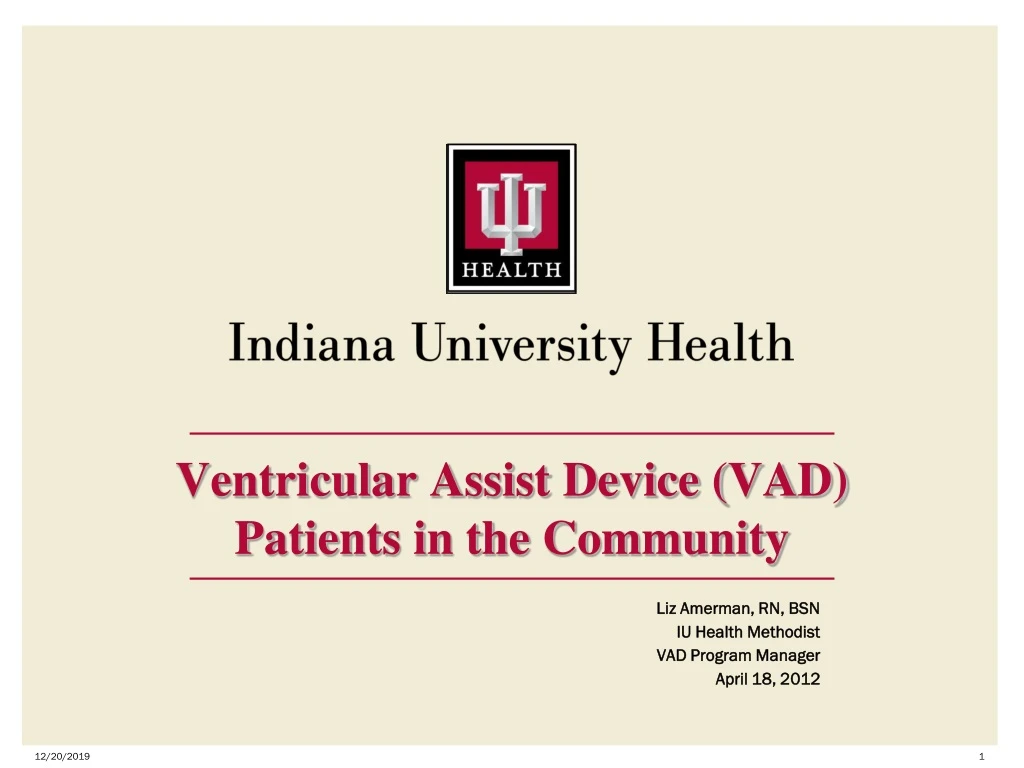 ventricular assist device vad patients in the community