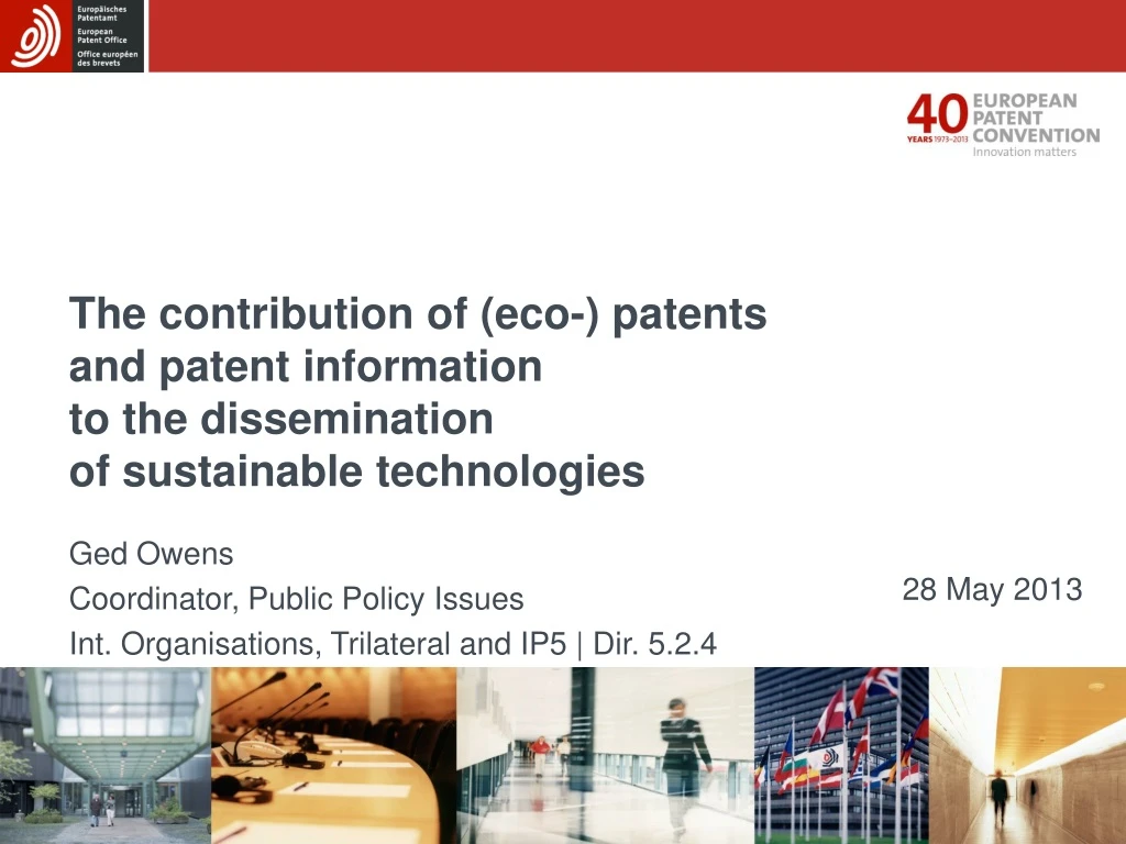 the contribution of eco patents and patent