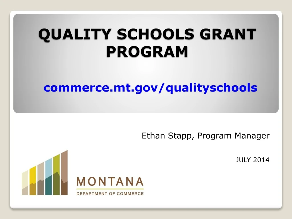 quality schools grant program
