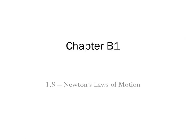 Chapter B1
