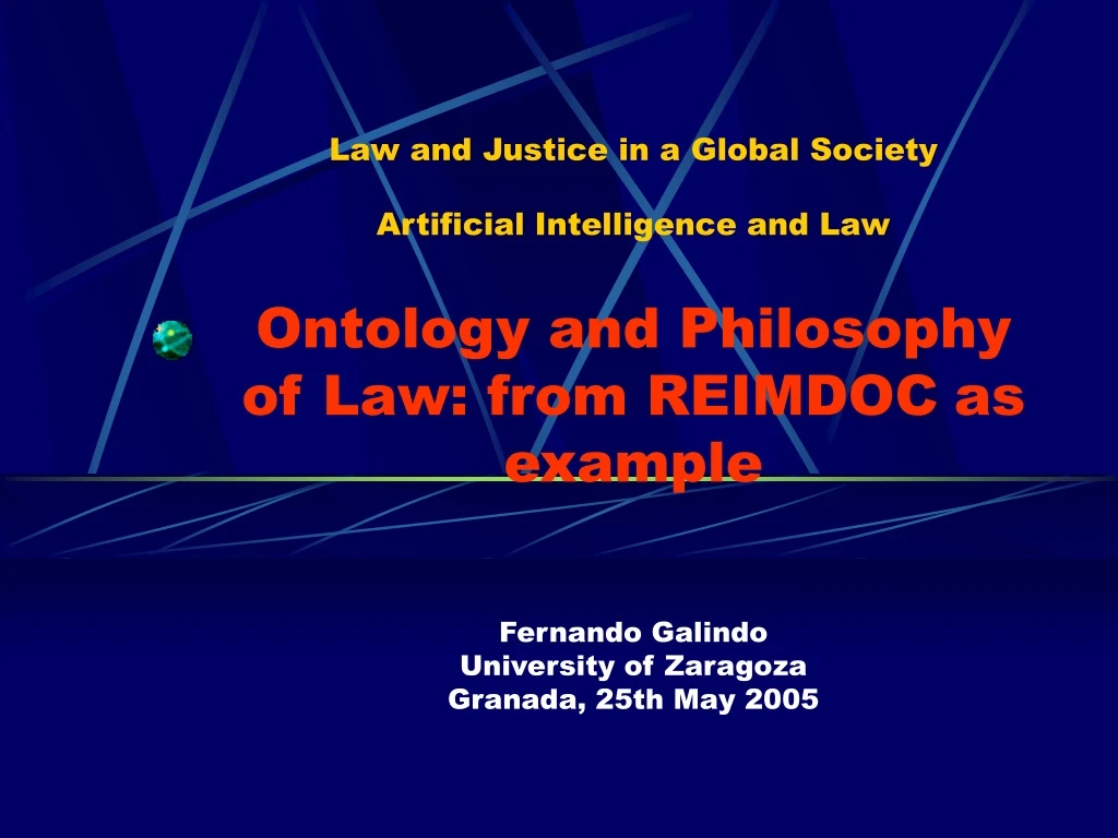 law and justice in a global society artificial