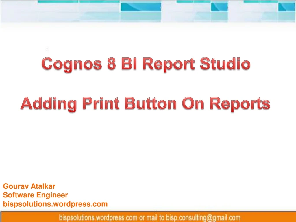 cognos 8 bi report studio adding print button