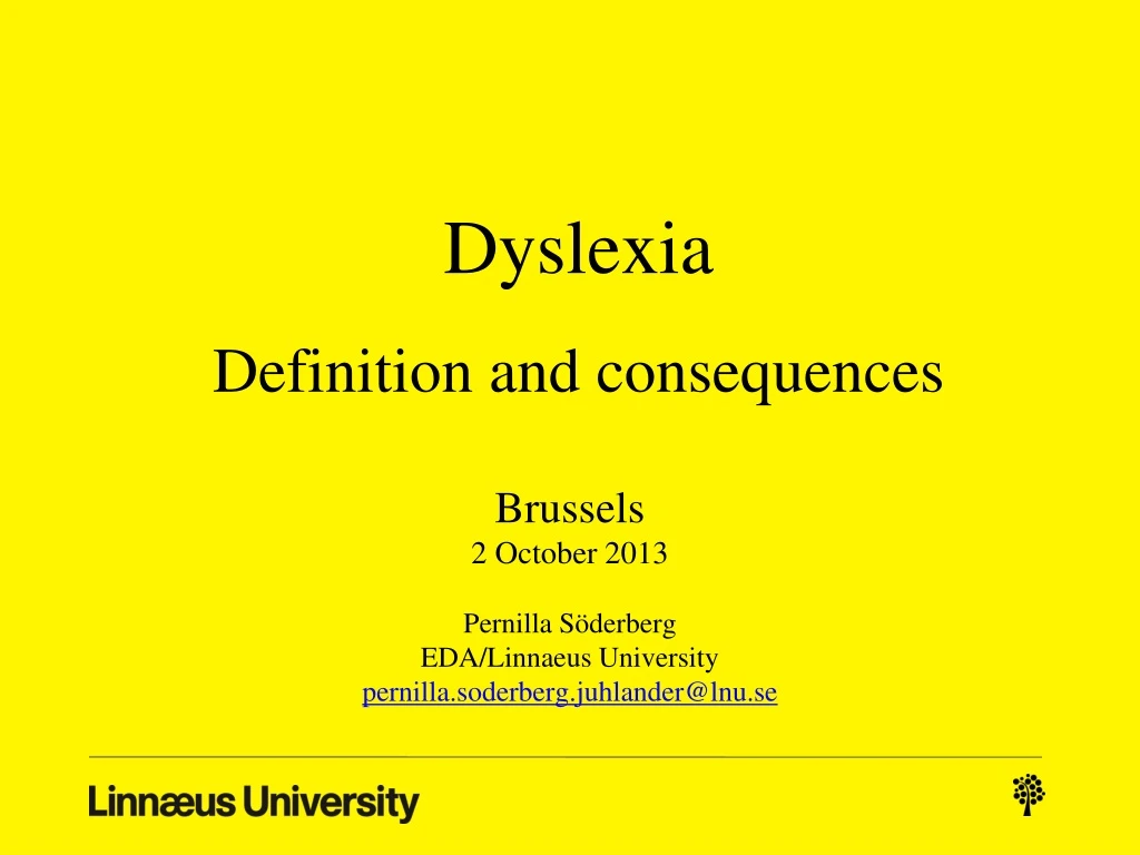 dyslexia definition and consequences