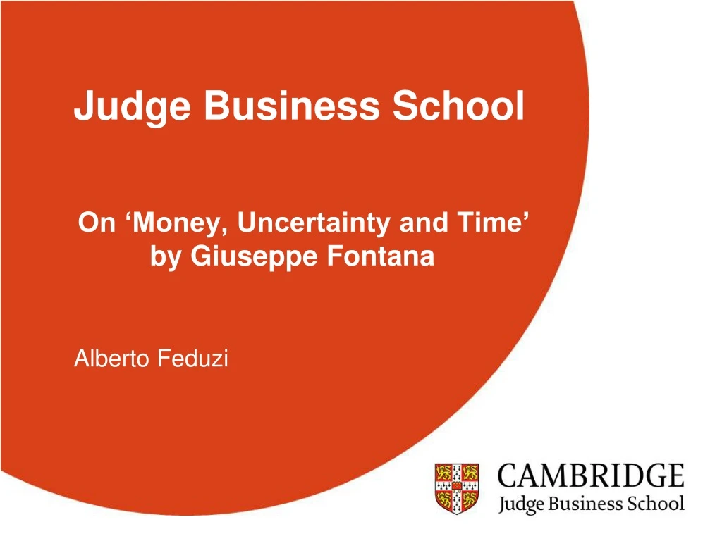 on money uncertainty and time by giuseppe fontana