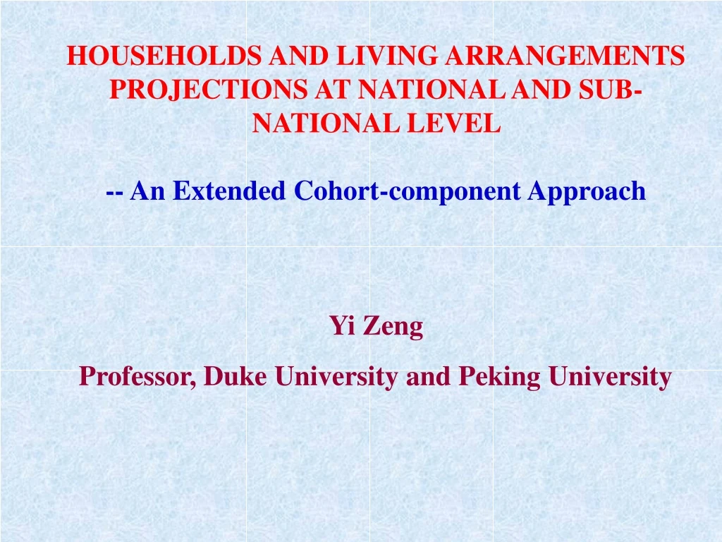 households and living arrangements projections