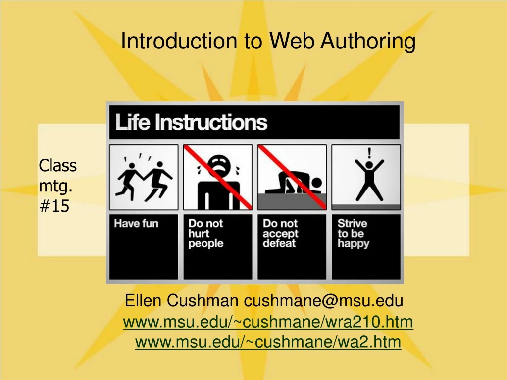 introduction to web authoring