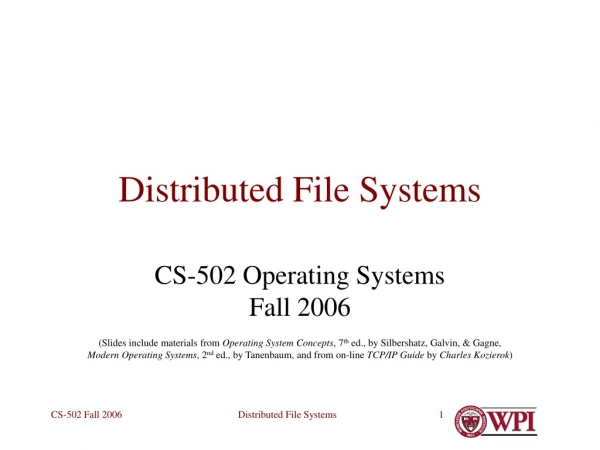 Distributed File Systems
