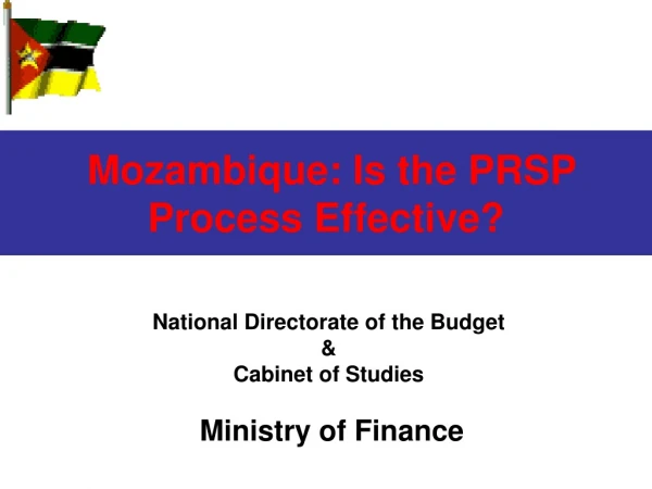 Mozambique: Is the PRSP Process Effective?