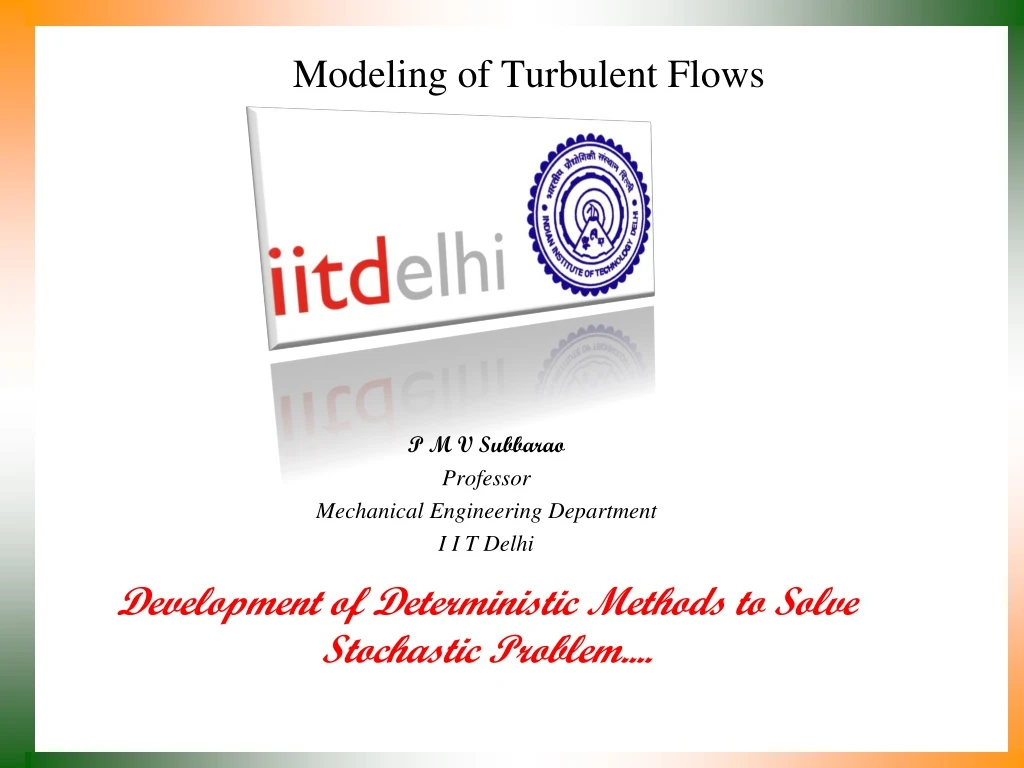 modeling of turbulent flows