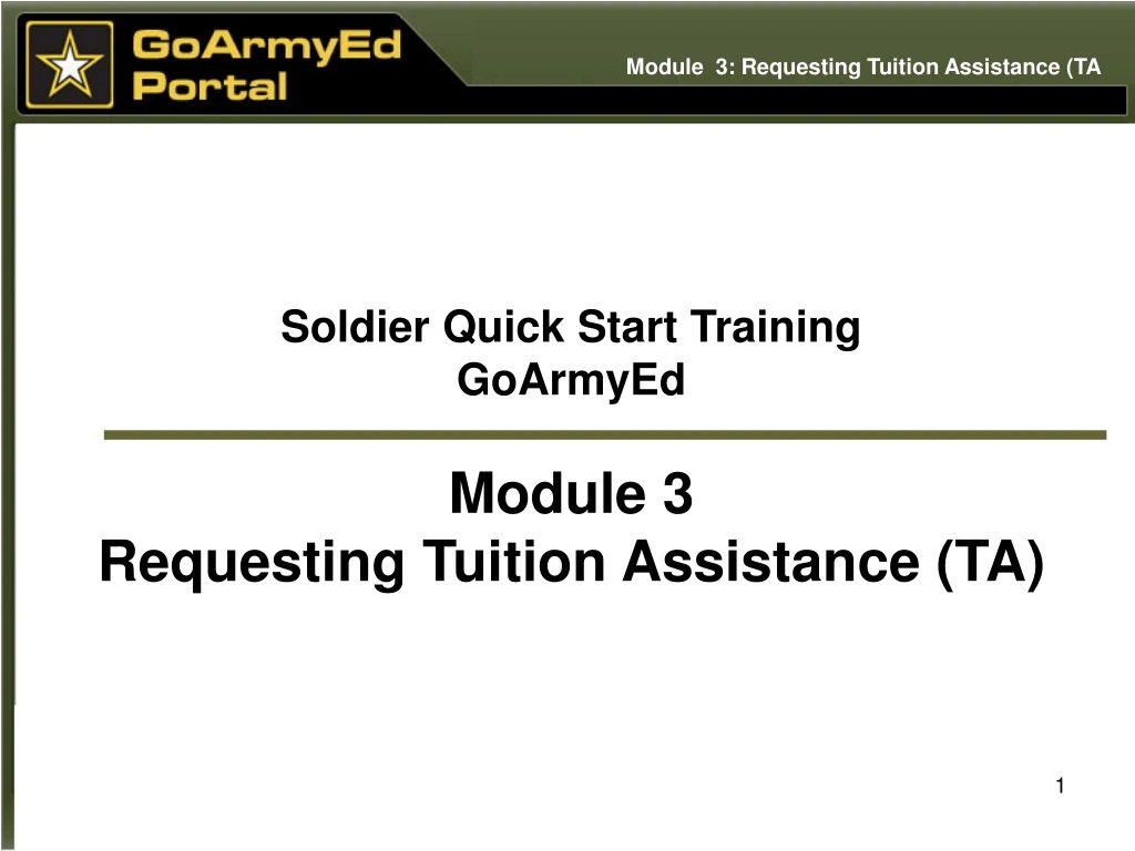 module 3 requesting tuition assistance ta