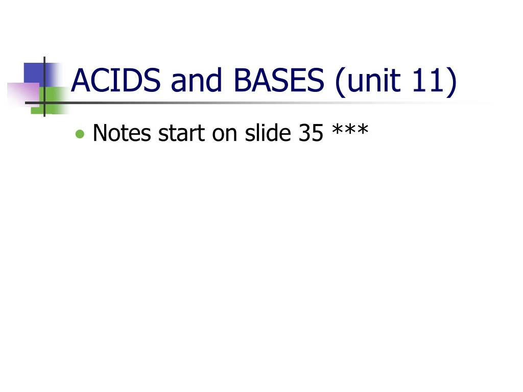 acids and bases unit 11