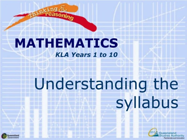 Understanding the syllabus