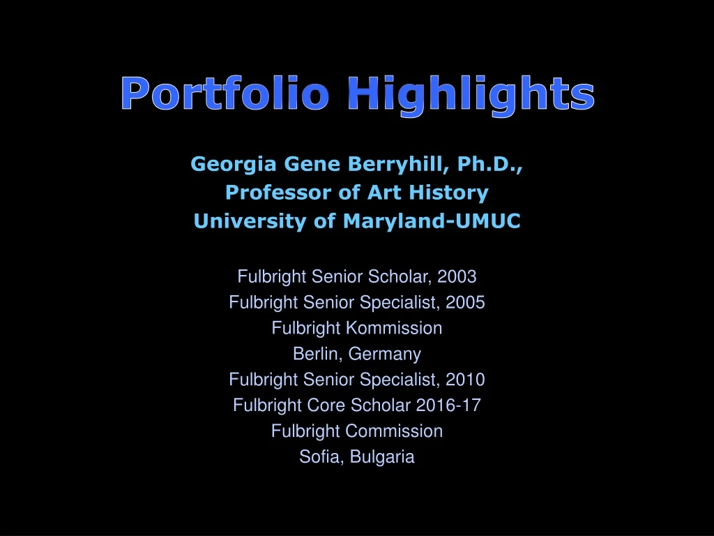 portfolio highlights georgia gene berryhill