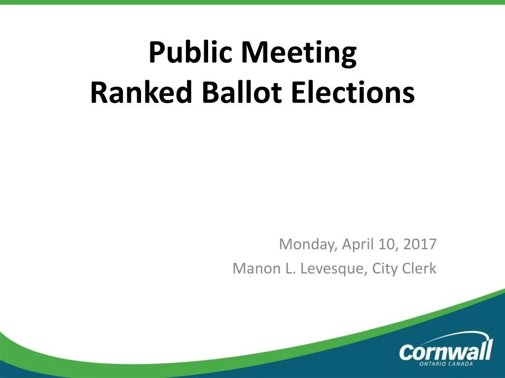 public meeting ranked ballot elections