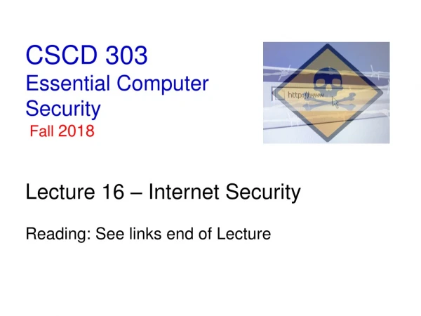 CSCD 303 Essential Computer Security  Fall  2018