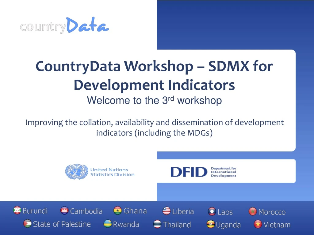 countrydata workshop sdmx for development