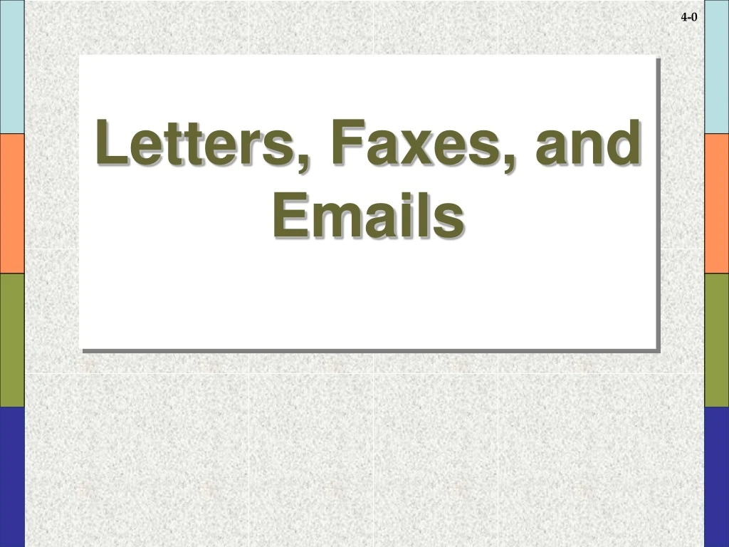 letters faxes and emails