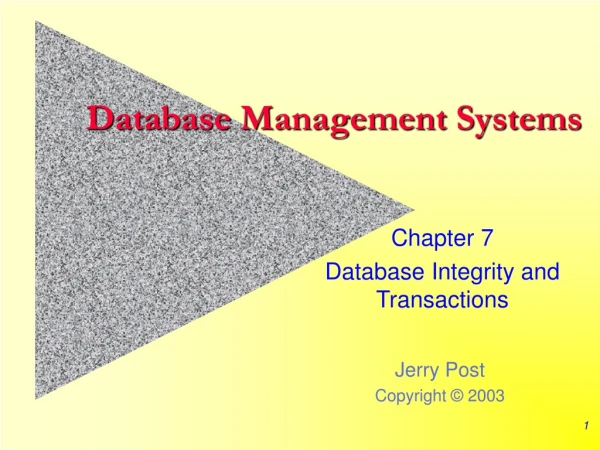 Database Management Systems