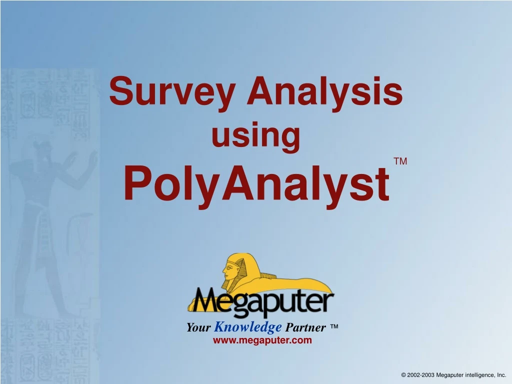 survey analysis using polyanalyst
