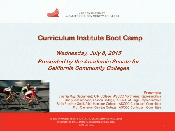 Curriculum Institute Boot Camp