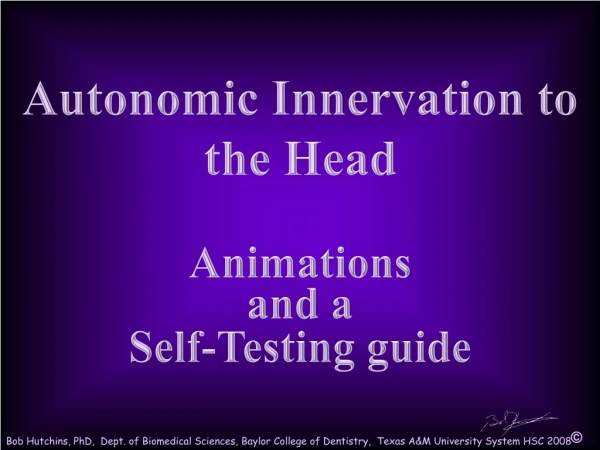 Autonomic Innervation to the Head