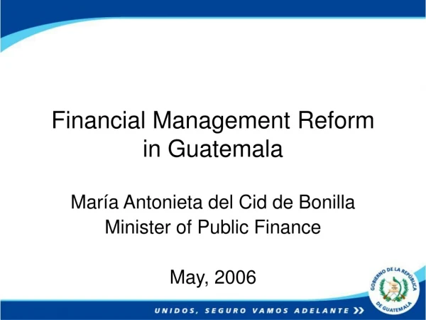 Financial Management Reform  in Guatemala