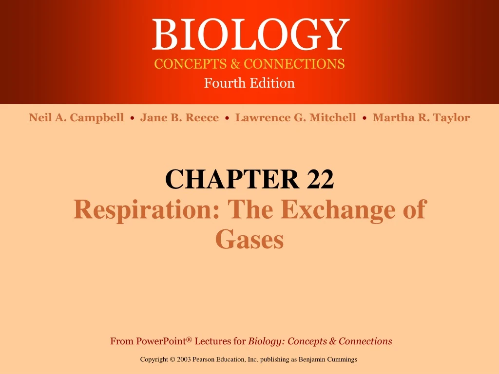 chapter 22 respiration the exchange of gases
