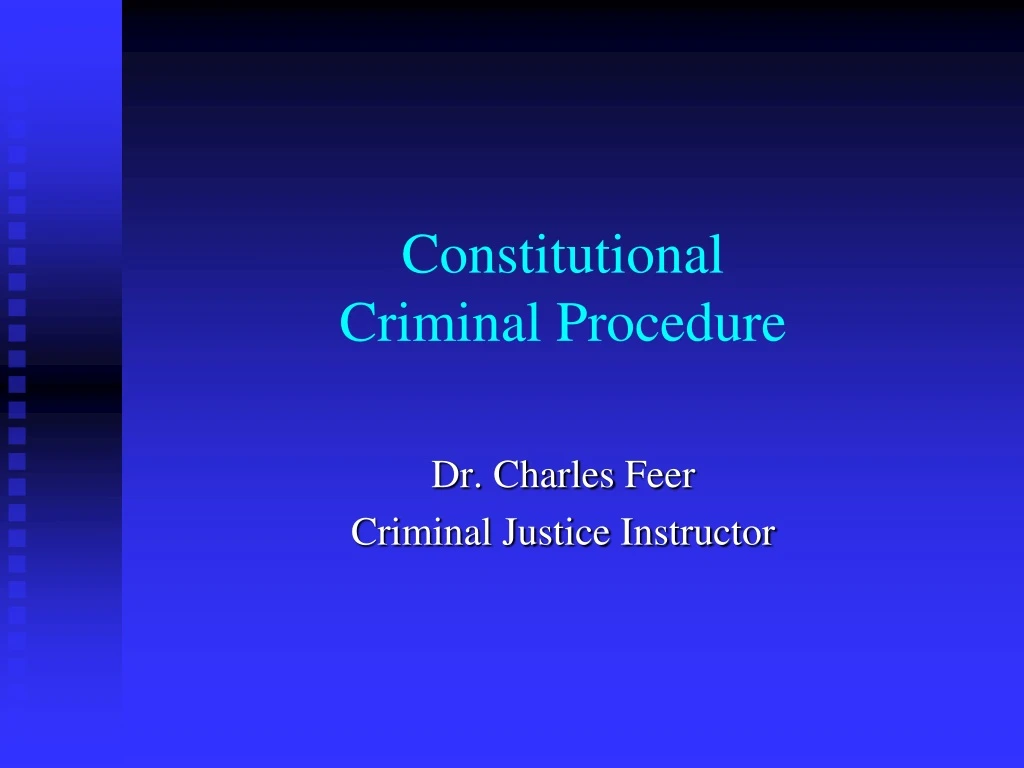 constitutional criminal procedure