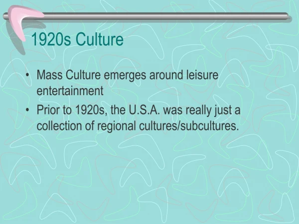 1920s Culture