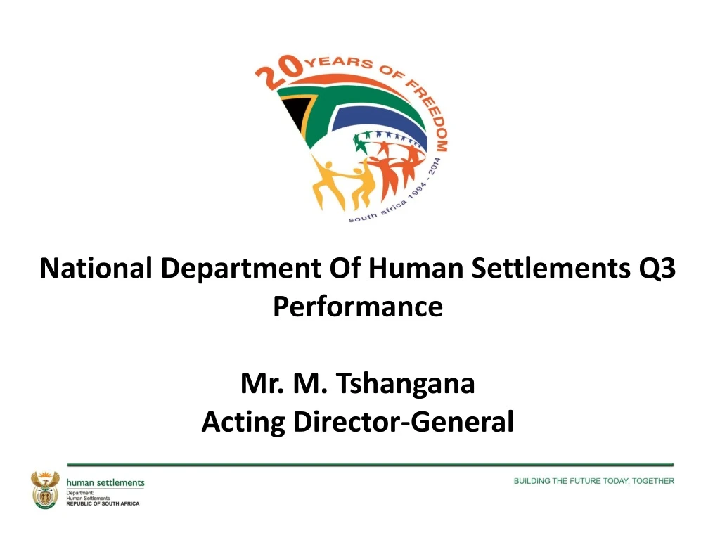 national department of human settlements